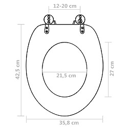 vidaXL Sièges de toilette avec couvercles 2 pcs MDF Marron pas cher