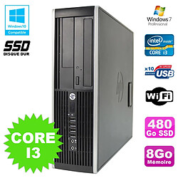 PC HP Compaq 6200 Pro SFF Core i3 3.1GHz 8Go 480Go SSD DVD WIFI W7 Pro - Occasion