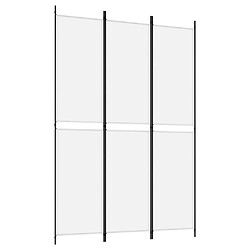 vidaXL Cloison de séparation 3 panneaux Blanc 150x220 cm Tissu