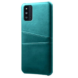 Coque en TPU + PU avec double porte-cartes vert pour votre Samsung Galaxy F52 5G