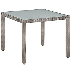 Maison Chic Mobilier à dîner 5 pcs de jardin avec coussins - Ensemble table et chaises d'extérieur - Salon/Mobilier de jardin classique Résine tressée Gris -MN51994