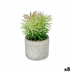 Ibergarden Plante décorative Succulent Bois Plastique 12 x 22 x 12 cm (8 Unités)