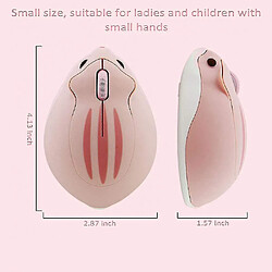 Universal Migne Animal Wireless Mouse Cartoon Hamster Shape Mini Voyage Mouse (rose)