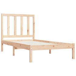 Avis vidaXL Cadre de lit sans matelas bois de pin massif 90x190 cm