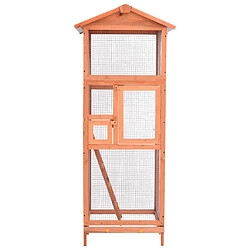 Helloshop26 Cage à oiseau x 68 x 62 x 166 cm bois de sapin massif 02_0000055 pas cher