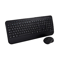 Clavier et souris sans fil V7 CKW300IT Noir