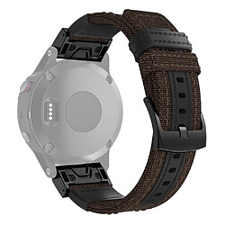 Avis Wewoo Bracelet pour montre connectée en cuir et Garmin Fenix5 Plustaille du 150 + 110 mm Marron