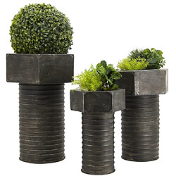 Aubry Gaspard Cache-pots Boulon (Lot de 3).