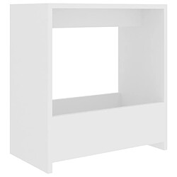 vidaXL Table d'appoint blanc 50x26x50 cm bois d'ingénierie