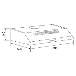 Avis Hotte visière 60cm 344m3/h noir - ahc640bk - AIRLUX