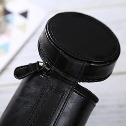 Wewoo Housse Étui pour Objectif appareil photo noir DSLR Camera Lens, Taille: 13 * 9 * 9cm à lentilles moyen ZippeRouge PU Leather Pouch Box pas cher