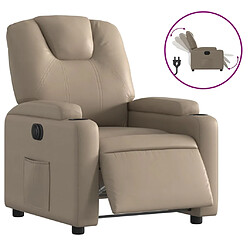 vidaXL Fauteuil inclinable électrique Cappuccino Similicuir