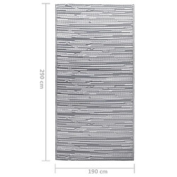 vidaXL Tapis d'extérieur Gris 190x290 cm PP pas cher