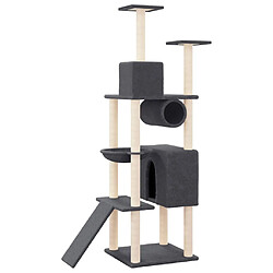 Acheter vidaXL Arbre à chat avec griffoirs en sisal Gris foncé 168 cm