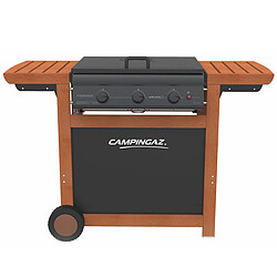 Avis Camping Gaz Barbecue a gaz grill et plancha CAMPINGAZ Adelaide 3 Woody L piezo 14 KW duo grill plancha HOUSSE OFFERTE