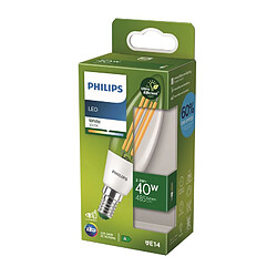 Ampoule filament led flamme PHILIPS Classe A 40W E14 blanc chaud