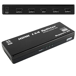 Wewoo Splitter V1.4 1080P Full HD 1 x 4 Amplificateur HDMI, Support 3D