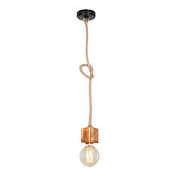 Helloshop26 Lustre lampe lumière suspendu suspension en métal bois corde de jute hauteur 95 cm E27 03_0007458