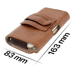 Acheter Avizar Étui Ceinture Smartphone Pochette Vintage Clip Porte-cartes Taille XXL - Marron