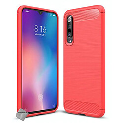 Htdmobiles Coque silicone gel carbone pour Xiaomi Mi 9 SE + film ecran - ROUGE