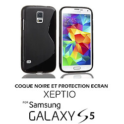 Xeptio Samsung Galaxy S5 TPU noir et protection