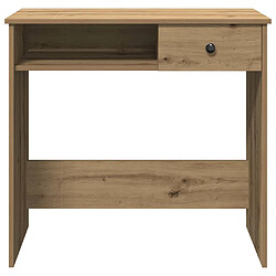 Avis vidaXL Bureau chêne artisanal 80x40x75 cm bois d'ingénierie