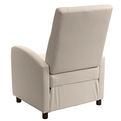 Avis Mendler Fauteuil TV HWC-H18, fauteuil inclinable, cuir synthétique pliable 99x70x75cm ~ crème-beige