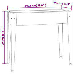 vidaXL Jardinière 100,5x40,5x90 cm Acier galvanisé pas cher