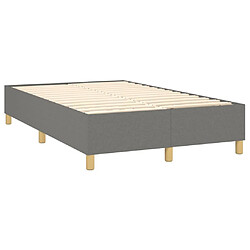 Acheter Maison Chic Lit adulte- Lit + matelas,Sommier à lattes de lit avec matelas gris foncé 120x190cm tissu -GKD10583