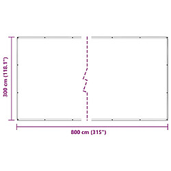 Acheter vidaXL Bâche transparente avec œillets 3x8 m PVC