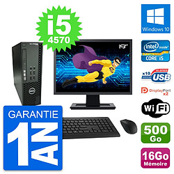 PC Dell T1700 SFF Ecran 19" Intel i5-4570 RAM 16Go Disque 500Go Windows 10 Wifi - Occasion