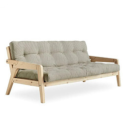 Inside 75 Canapé convertible futon GRAB pin naturel tissu lin couchage 130 cm.