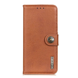 Wewoo Coque Pour iPhone 11 Pro Housse en cuir de vache à rabat horizontal avec support et fentes cartes et portefeuille marron