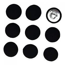 10pcs boutons de tissu de coton couverts accessoires de couture pour vêtement noir pas cher