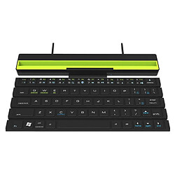 Universal Clavier Bluetooth sans fil multifonctionnel avec support pliable universel téléphone portable tablette iPad réponse rapide 252x46.8x28.8mm |