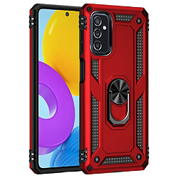 Coque en TPU anti-rayures avec béquille rouge pour votre Samsung Galaxy M52 5G