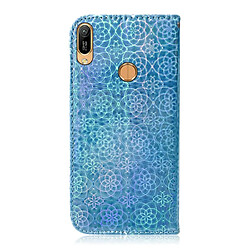 Avis Wewoo Housse Coque Pour Huawei Y6 2019 Couleur unie Boucle magnétique colorée Flip horizontal en cuir PU avec support et fentes cartes et portefeuille et lanière bleu