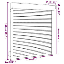 vidaXL Volet roulant aluminium 130x140 cm anthracite pas cher