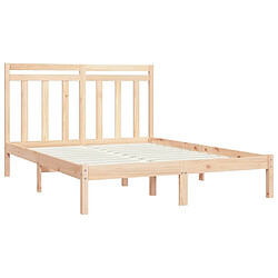 Avis vidaXL Cadre de lit sans matelas 160x200 cm bois massif