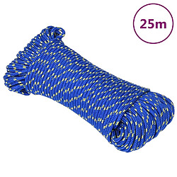 vidaXL Corde de bateau Bleu 4 mm 25 m Polypropylène