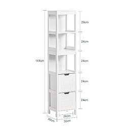 Avis SoBuy FRG126-W Meuble Colonne de Salle de Bain Armoire Toilette Haute