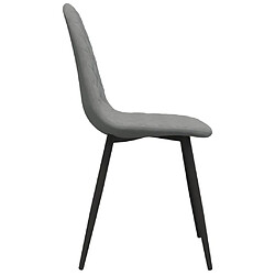 Maison Chic Lot de 6 Chaises à manger | Chaise de salle à manger cuisine gris clair velours -GKD46490 pas cher