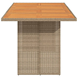 Avis vidaXL Table de jardin avec dessus en bois d'acacia beige 190x80x74 cm