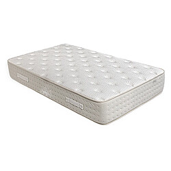 Visiodirect Matelas réversible MEKA 160x200 cm, en mousse haute densité, indépendance du couchage, ferme, face été/hiver, épaisseur 26 cm