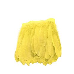 plume d'oie frange couture pour bricolage costume mariage décoration jaune