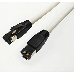 Disney CAT8.1 S/FTP 1m White LSZH Shielded Network Cable, AWG 24