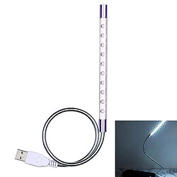 Wewoo Tube LED Violet 10 LEDs Interrupteur Tactile USB Alimenté Flexible Lumière de Nuit de Lecture 