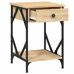 Maison Chic Table de chevet | Table de nuit chêne sonoma 40x42x60 cm bois d'ingénierie -GKD54027 pas cher