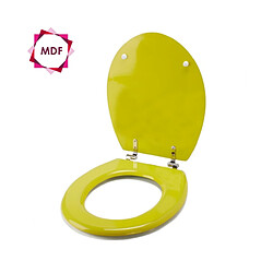 MSV Abattant Wc MDF Vert Anis - Charnières Inox