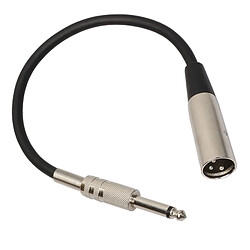 Wewoo Câble 30cm XLR 3-Pin Mâle à 1/4 pouce 6.35mm XLR Femelle Microphone Stéréo Cordon Audio